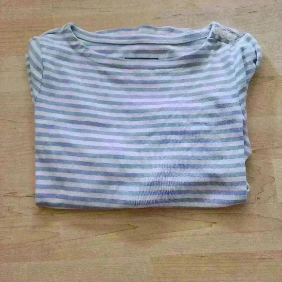 Charter club light blue striped top size xs - Picture 1 of 7